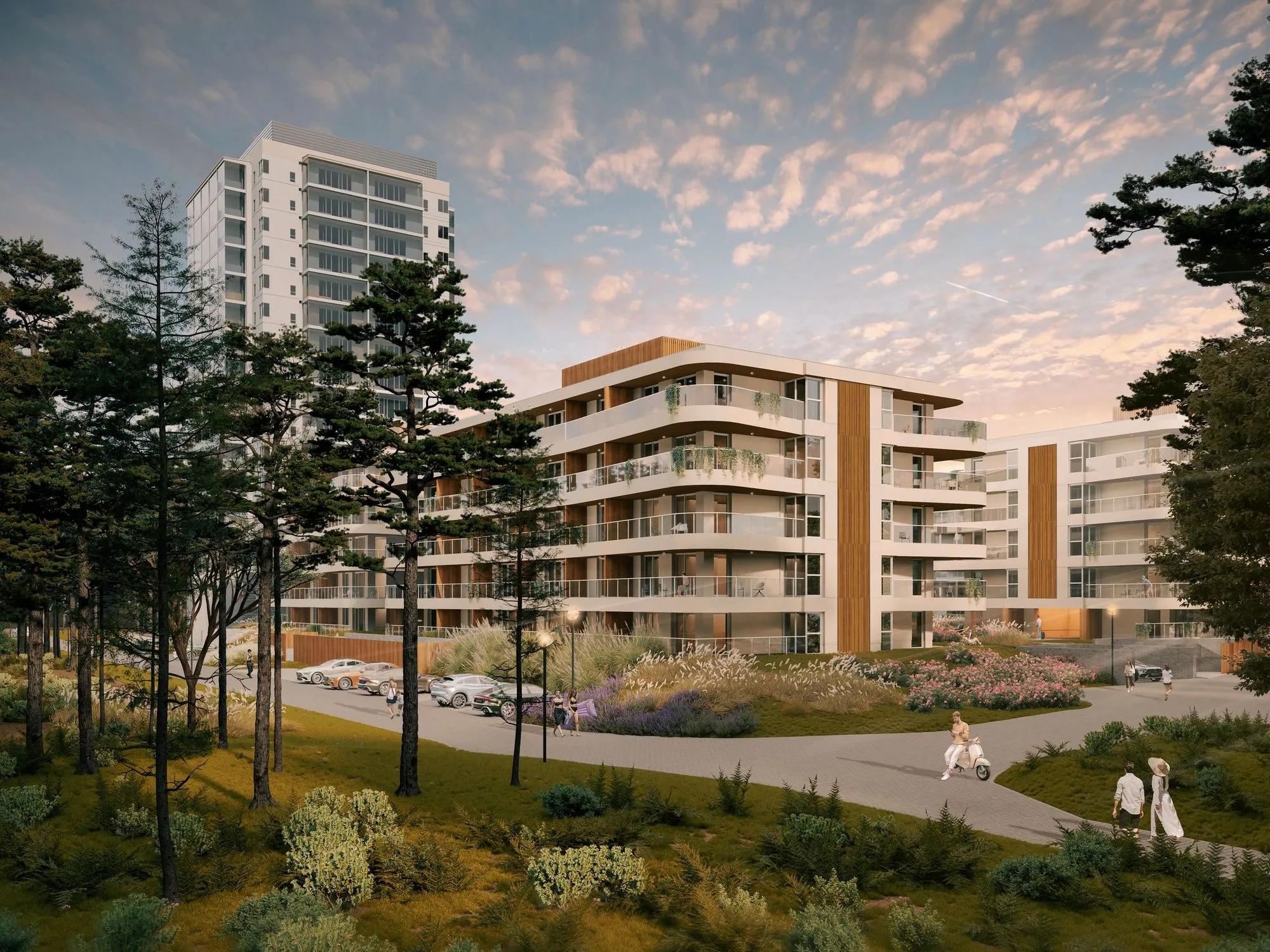 Wizualizacja III etapu zespołu apartamentowego Aquamarina w Międzyzdrojach
