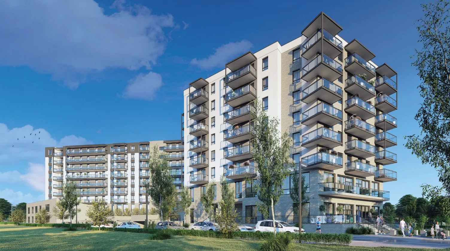 Wizualizacja budynków Modern Space przy ul. Wiktoryn w Warszawie